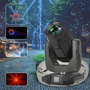 Pro Sky 380W Professional Sharpy Beam Moving Head <strong>Light</strong> 3-in-1 380W Searchlight BSW for DJs <strong>LED</strong> &amp; Halogen Bulb White <strong>DMX</strong> Control - Product Image 2