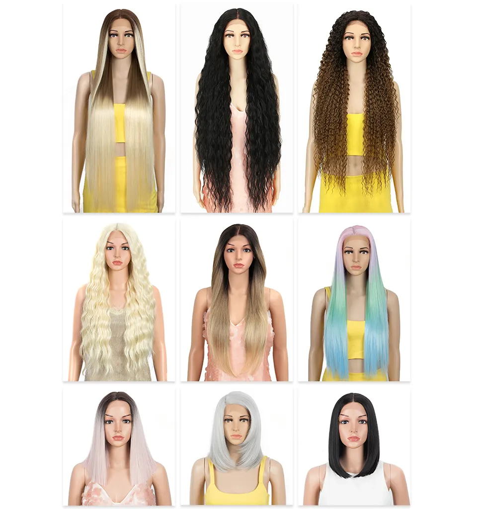 Hot sale premium fiber 12 to 36 inches heat resistant ombre blonde weave bone straight hair bundles synthetic hair extensions