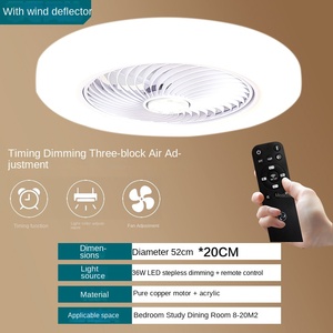 Benutzer definierte Logo-Lichter Wohnzimmer Silent Led Decken ventilator Kleine 3-Gang-Farbänderung 360 Rotierende Fernbedienung Decken ventilator Licht