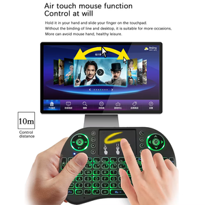 Factory Hot Sale 2.4G <strong>Mini</strong> Wireless <strong>Keyboard</strong> LED Backlit Multi-language Input Color Lithium Battery <strong>Touchpad</strong> Handheld Laptop - Product Image 3