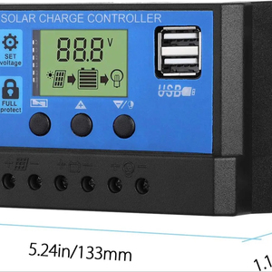 10A 20A 30A Solar laderegler 12V/24V Panel Regler Dual USB Port PWM Auto Parameter Timer Einstellung LCD Solar - Product Image 1