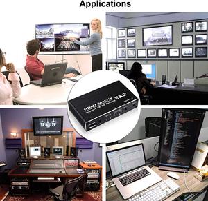 Factory 4K <strong>HDMI</strong> <strong>Matrix</strong> 2x2 <strong>2</strong> in <strong>2</strong> Out <strong>HDMI</strong> Switch Splitter 2port with Remote 4K 30Hz - Product Image 5