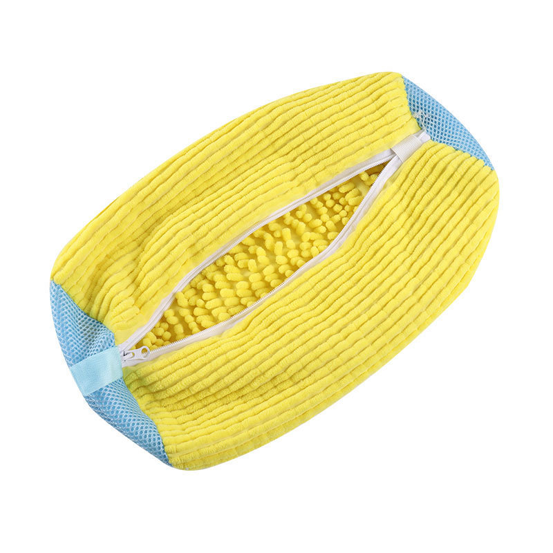 Shoe washing bag-yellow