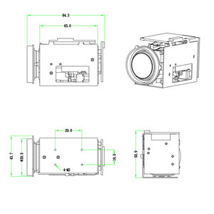 2MPスターライトブロックUSB IP出力カメラモジュール20X光学ズーム300m検出範囲 - Product Image 5