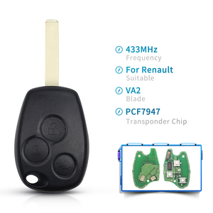 433Mhz Remote Car <strong>Key</strong> Fob Case Shell with PCF7947 Chip VA2 Blade Vehicle <strong>Keys</strong> for Renault Traffic Vivaro Primastar Movano Dacia - Product Image 3