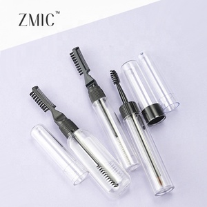 Transparent Dual <strong>Double</strong> Ended Mascara <strong>Tube</strong> 15ml Bottle Eyebrow and Eyelash Bottle with Comb Brush Custom logo