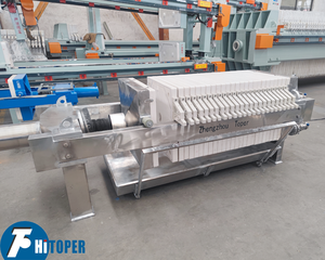 Palmöl filter presse Maschinen programm gesteuerte Quetsch filter presse mit Stoff wasch system und Tropfs chale - Product Image 4