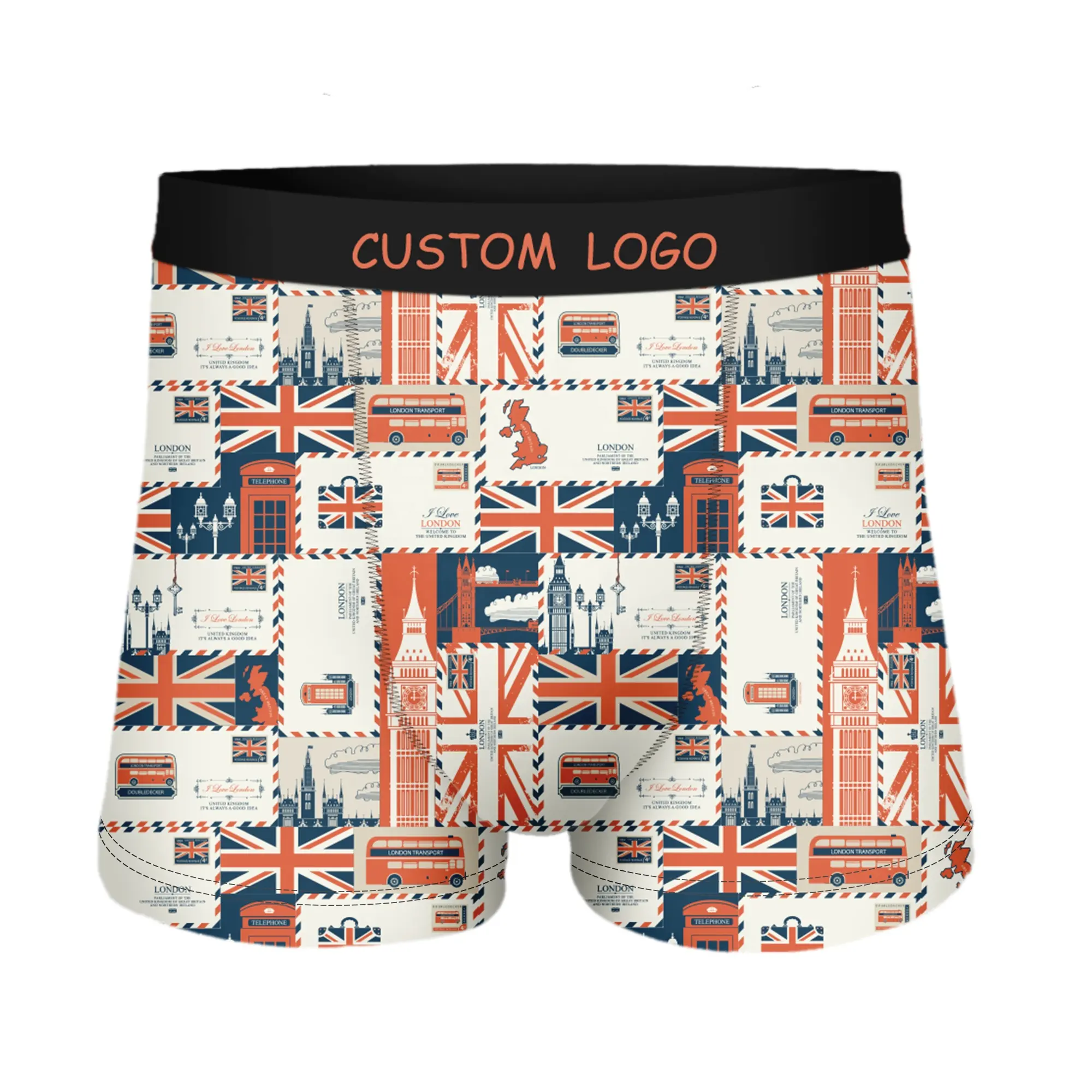 UK und London Flagge gedruckt OEM Meiyang Großhändler benutzer definierte Herren neue Unterwäsche Fashion Mix Style Boxer Slips für den Menschen