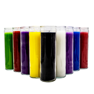 เหยือกแก้วสำหรับสมาธิทำจากพาราฟินเคลือบหลายสี7วันเทียนสำหรับกิจกรรมทางศาสนา - Product Image 2