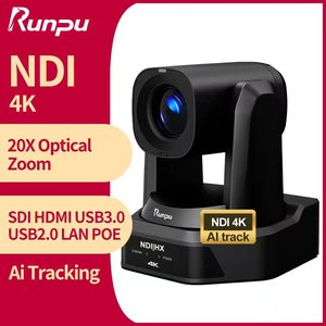 HD66K-20N Бесплатная доставка, комплект для церковной трансляции = 2 шт. SDI POE NDI 4K 20X PTZ, конференц-камера, ip-контроллер потоковой передачи - Product Image 2