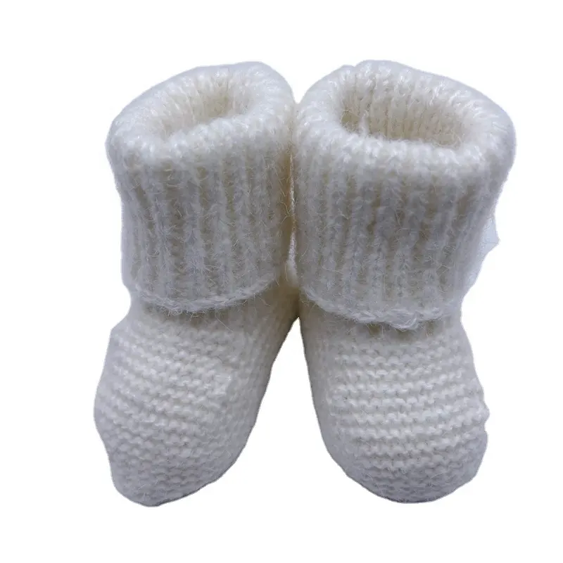 2024 Amigurmi hecho a mano tejido recién nacido bebé algodón paso zapatos ganchillo zapato para bebé