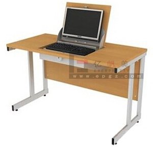 Mesa de madera para laboratorio de computadoras escolares, tablero abatible para computadora, diseño moderno, escritorio para computadora de estudiante con soporte para CPU - Product Image 6