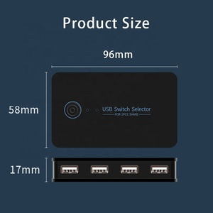 USB2.0 Switcher,2x4 <strong>USB</strong> <strong>KVM</strong> <strong>Switch</strong> Selector 2 Computers Share 4 <strong>USB</strong> for Keyboard Mouse Printer,Compatible <strong>With</strong> Windows, Mac - Product Image 5