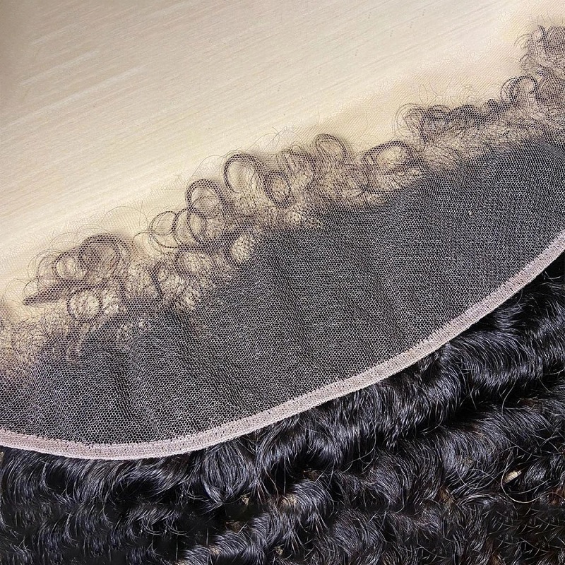 Frontal en dentelle 13x4 avec baby hair bouclés