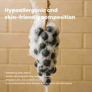 Natural Grape <strong>Shaped</strong> Cold Pressed <strong>Soap</strong> with 36-Step Craftsmanship Plant Based Formula Vegan Friendly Custom Color/Scent - Product Image 4