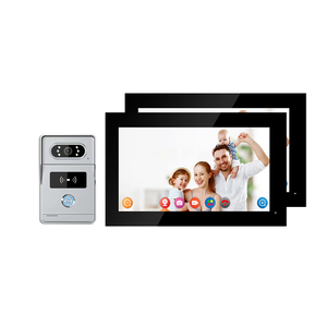 Monitor de intercomunicador de vídeo inteligente 2 sin batería, sistema de intercomunicación TUYA WiFi para el hogar/oficina con pantalla dual - Product Image 1