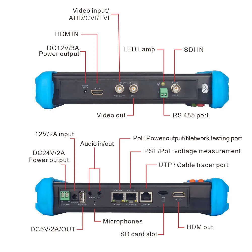 Sunsoontオールインワン多機能4kcctvテスターIPCCCTV TVI CVI AHD IPカメラテスター