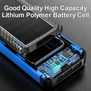 Wholesale Solar Power Bank Wireless <strong>Charger</strong> 10000mAh Built in 3 Cables Fast Charging for <strong>All</strong> Mobile Devices with Flashlights - Product Image 5