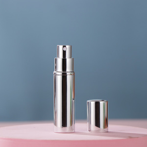 Mini Perfume Spray Container Aluminum Perfume Easy Filling Refillable Travel Perfume Spray Pump Spray Bottle 5ml