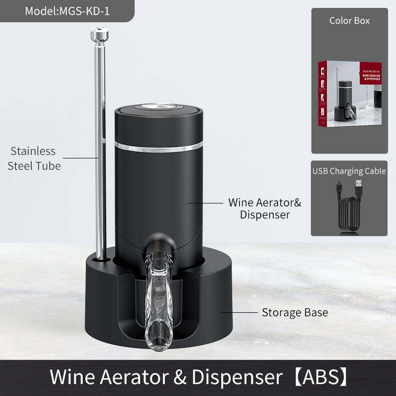 Recharge/verseur électrique d'aérateur de vin avec la base de stockage