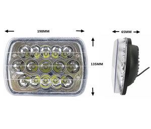 ไฟหน้ารถยนต์ LED สี่เหลี่ยมผืนผ้า7นิ้ว,ไฟหน้ารถออฟโรดสำหรับ Jepp Hi/Low Beam 7X6สำหรับ XJ Wrangler พร้อมสัญญาณไฟเลี้ยว DRL - Product Image 2