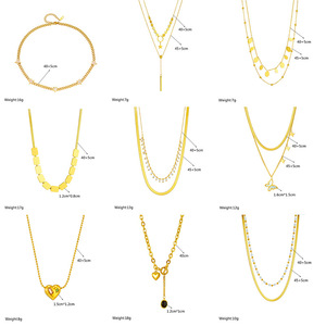 MECYLIFE غير مشوه مقاوم للماء بالجملة الفولاذ المقاوم للصدأ مطلية بالذهب فاخرة للنساء تخصيص قلادة الأزياء المعلقات والمجوهرات - Product Image 5