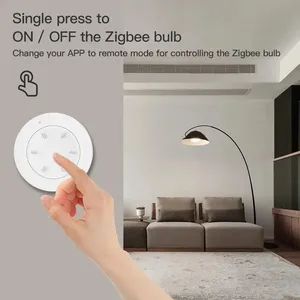 Tuya ZigBee Smart Knob Switch Wireless Smart Scene Switch Button Remote Knob Dimmer Automatización Escenario APP Control Zigbee Bulb - Product Image 3
