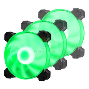 Miglior prezzo ventola di ventilazione del dispositivo di raffreddamento della CPU del Computer da 120mm di profondità con lampada a LED verde per il dispositivo di raffreddamento della custodia del PC da gioco