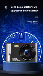 กล้องดิจิตอล4K จากโรงงานพร้อมโฟกัสอัตโนมัติและแฟลชสำหรับการถ่ายภาพและการถ่ายวิดีโอ vlogging บนกล้องวิดีโอ YouTube พร้อมช่องมองภาพ - Product Image 4