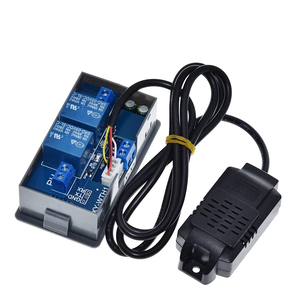 Termostato de control de temperatura y humedad, módulo controlador de higrómetro, relé DC 12V, pantalla LED, salida Dual, temperatura, temperatura, higrómetro, controlador, Módulo