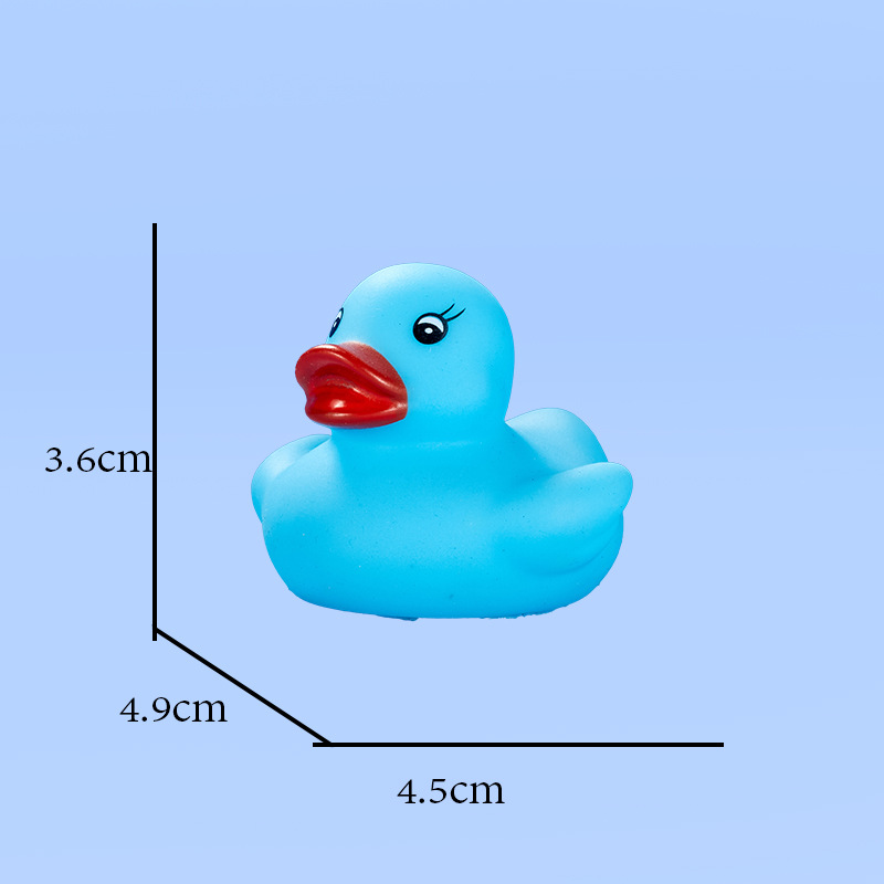 Pato azul claro con boca abierta