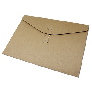 Benutzer definierte Großhandels preis Flat Kraft Karton Mailer Papier knopf Verschluss Dokument umschläge A5 und A4 String Umschläge - Product Image 5