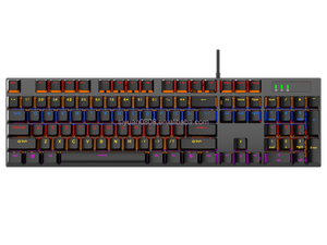 Precio de fábrica Venta directa Cable USB104 Teclas Teclado mecánico Retroiluminación RGB Ordenador ergonómico Teclado mecánico para juegos