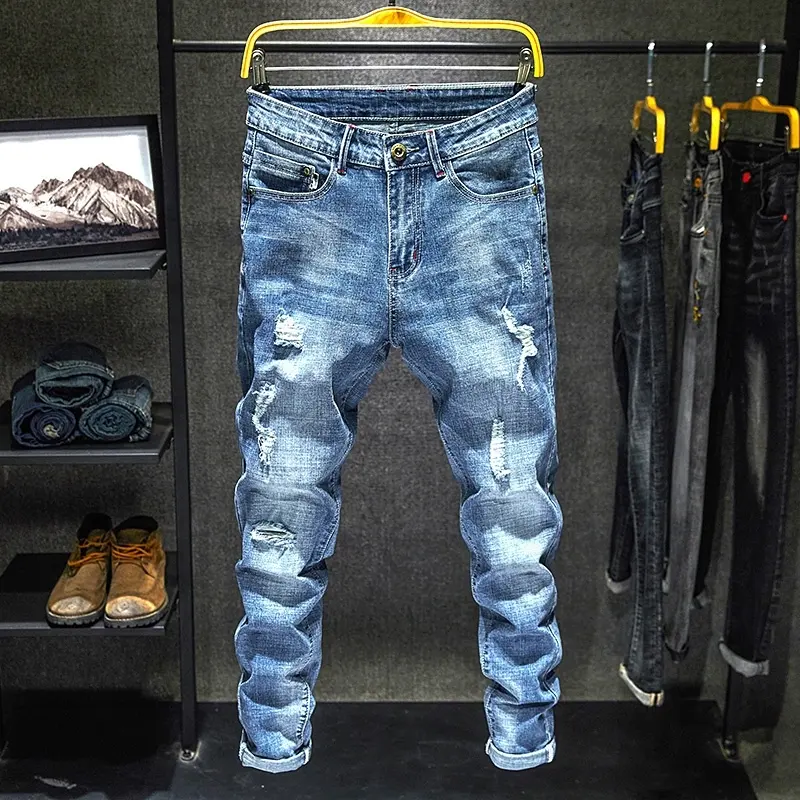 Wholesale Casual Mens Jeans Stylish Taper Denim Pants