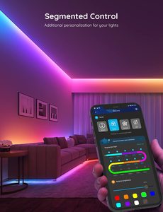 Yeni akıllı ev RGB ışık çubuğu seti 24 anahtar Tuya WIFI APP kontrol kiti RGB 5m LED şerit işık IP65 renkli oturma odası - Product Image 4