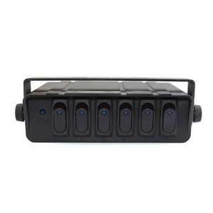 6Gang Rocker anahtarı kontrol kutusu 12 AWG teller su geçirmez 60A araba DC kapalı LED ışık geçiş anahtarı paneli tekne otomatik - Product Image 1