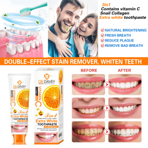Kem Đánh Răng Trắng Dr. DAVEY 3 Trong 1 Chứa Vitamin C, Ốc Sên, Collagen Làm Trắng Răng Đáng Kể - Product Image 4