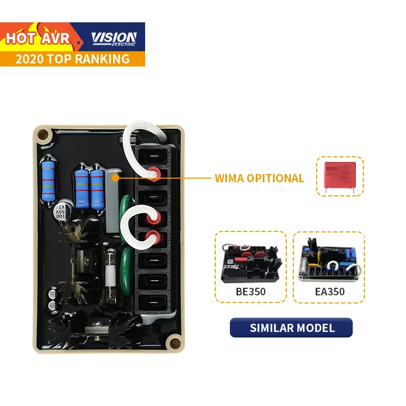 เครื่องกำเนิดไฟฟ้า3เฟสชิ้นส่วนเครื่องยนต์ AVR แผนภาพวงจร SE350ควบคุมแรงดันไฟฟ้าอัตโนมัติ AVR SE350สำหรับเครื่องยนต์ดีเซล