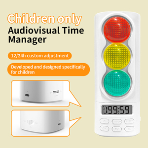 Stoplight Traffic Light <strong>Timer</strong> Volume Control 24hr <strong>Countdown</strong> Clock Audio Alarm and Pause <strong>Function</strong> Time Tracker Visual <strong>Timer</strong> - Product Image 5