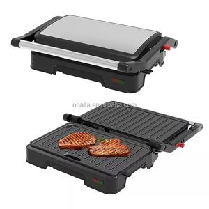 Aifa BBQ Panini Báo Chí nướng 2 lát bánh sandwich nhà sản xuất thịt nướng thịt nướng dài không dính commerectangular điện PA roti không có lộn xộn - Product Image 1