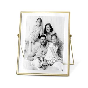 Altın cam fotoğraf çerçevesi koleksiyonu basit Metal geometrik resim çerçevesi ile cam kapak içerir 4x4, 4x6, 5x7 - Product Image 3