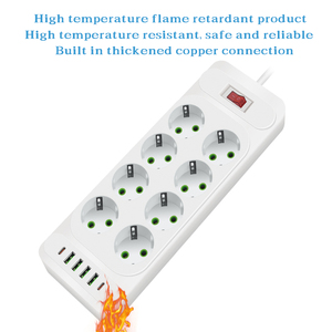 Enchufe estándar europeo multifuncional con USB - Product Image 6