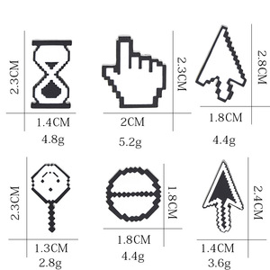 Computer Tool Emaille Pin Cursors Kreis Sanduhr Zeiger Hand Pfeil Pixel Broschen Symbolleiste Revers Abzeichen Programmierer Schmuck Geschenk - Product Image 6