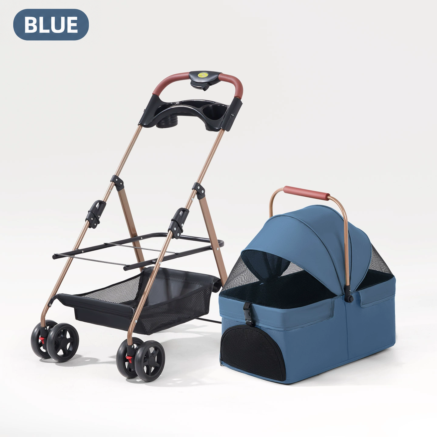Bleu avec assiette détachable