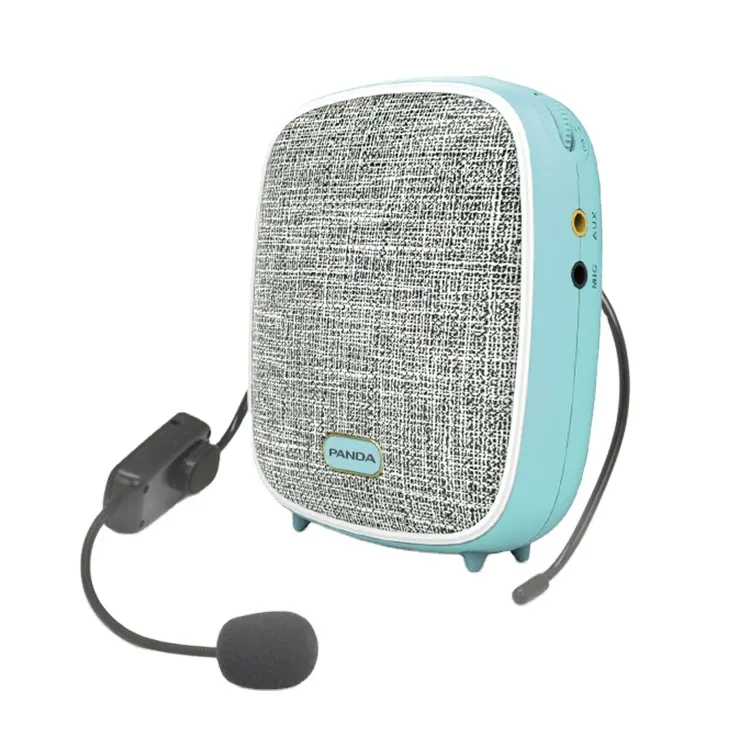 Megafono amplificatore vocale cablato portatile per mini altoparlante musicale insegnante con microfono utilizzando il design della moda in tessuto