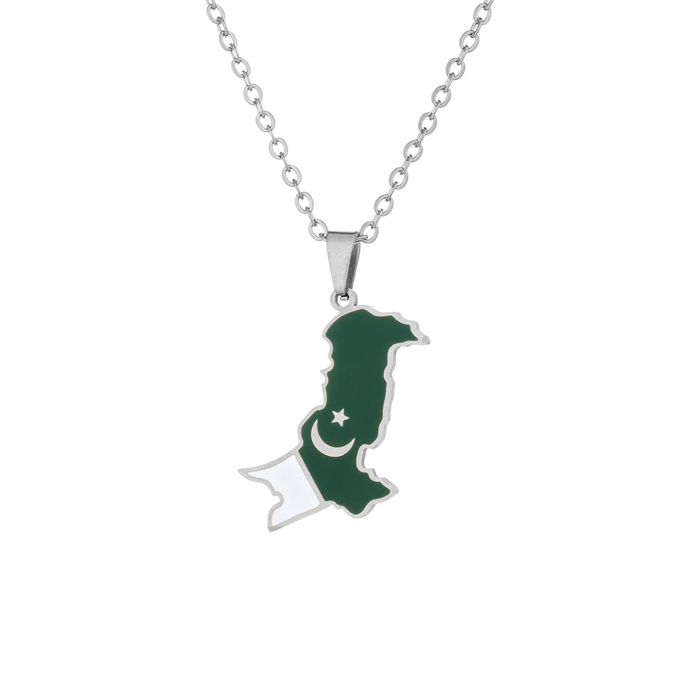 1 carte argentée du Pakistan