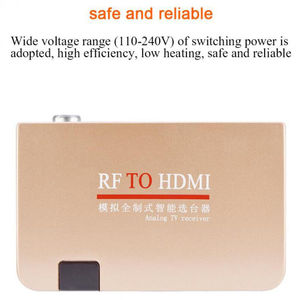 <strong>Analog</strong> TV Receiver with Remote Control for Projectors Multimedia Teaching Network Engineering RF to HD Converter Adapter - Product Image 3