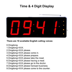 Display della traccia del numero del biglietto tastiera del flusso del cliente trasmettitore sistema di gestione delle code wireless per bar clinic restaurant - Product Image 2