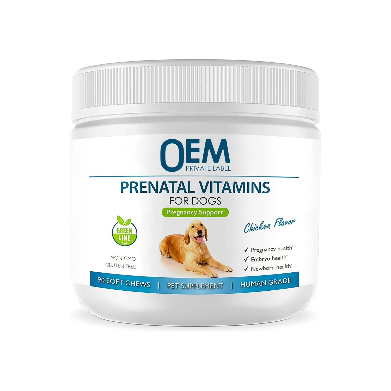 犬用プロバイオティクス犬用出生前ビタミン魚油は葉酸鉄亜鉛ヨードBビタミンOEMで牛乳生産を促進します
