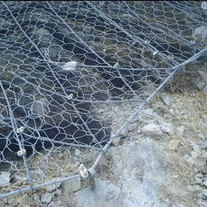 Cestino del gabbione di protezione con rete metallica esagonale per muro di sostegno in pietra gabbione - Product Image 2